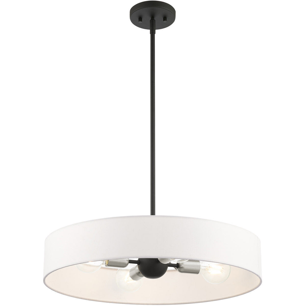 Venlo 4 Light 22 inch Black with Brushed Nickel Accents Pendant Ceiling Light
