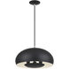 Domma 3 Light 17 inch Black with Brushed Nickel Accents Pendant Ceiling Light