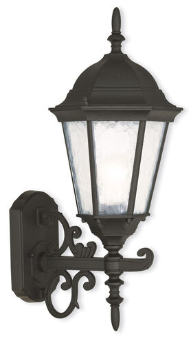 Hamilton 1 Light 20 inch Textured Black Outdoor Wall Lantern