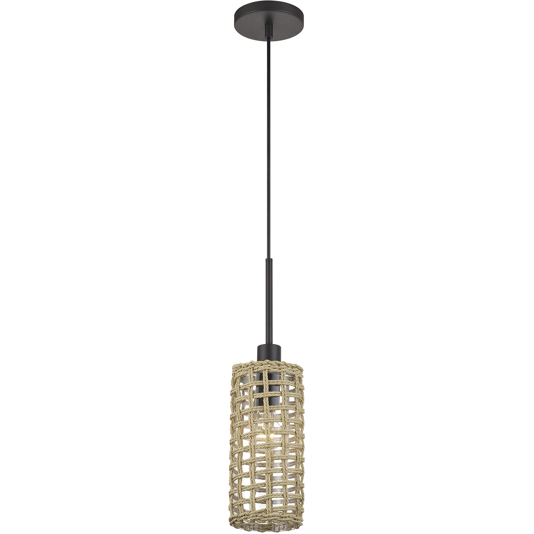 Twinewell 1 Light 5.13 inch Bronze Mini Pendant Ceiling Light