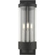 Hillcrest 3 Light 20.5 inch Textured Black Outdoor Wall Lantern
