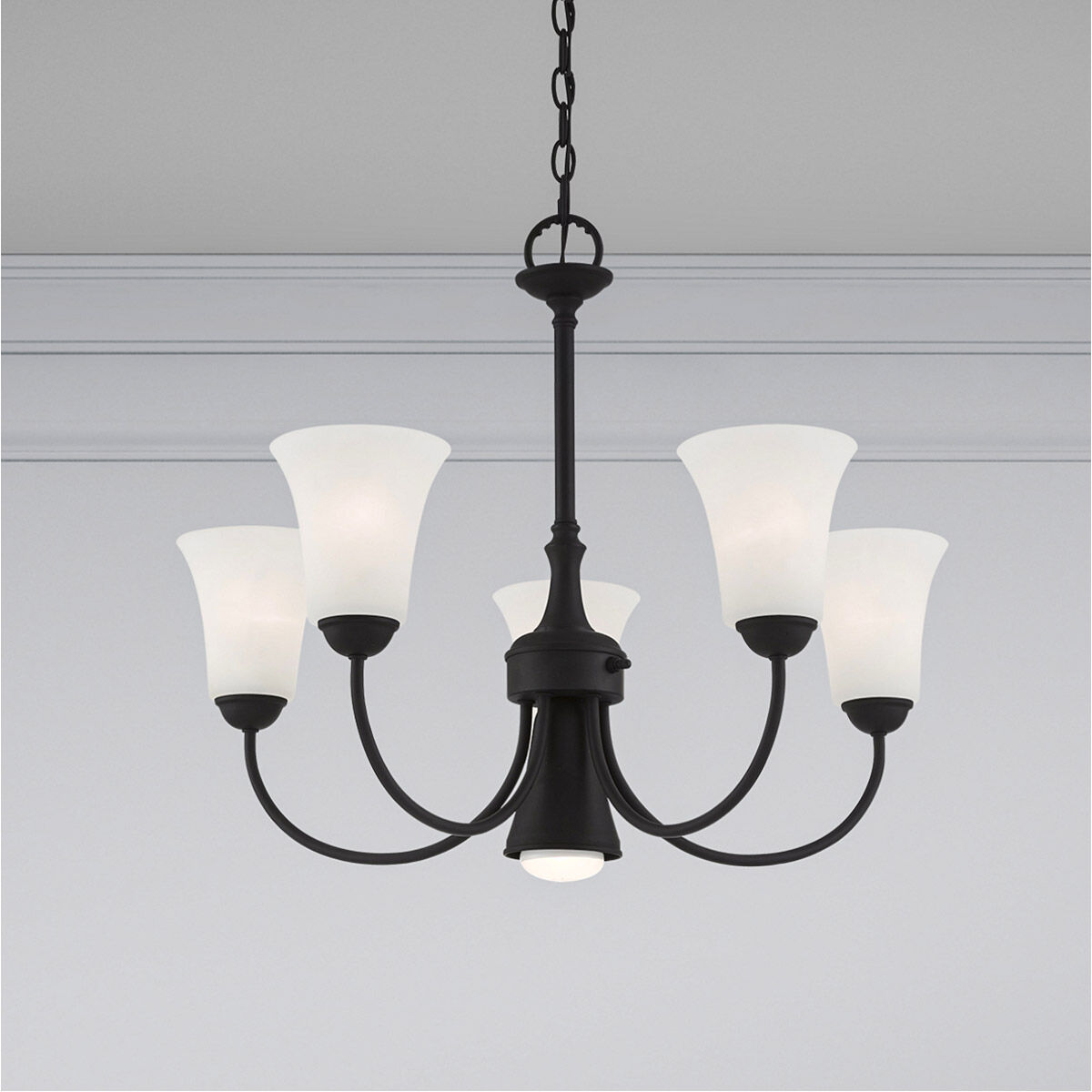 Ridgedale 6 Light 26 inch Black Chandelier Ceiling Light