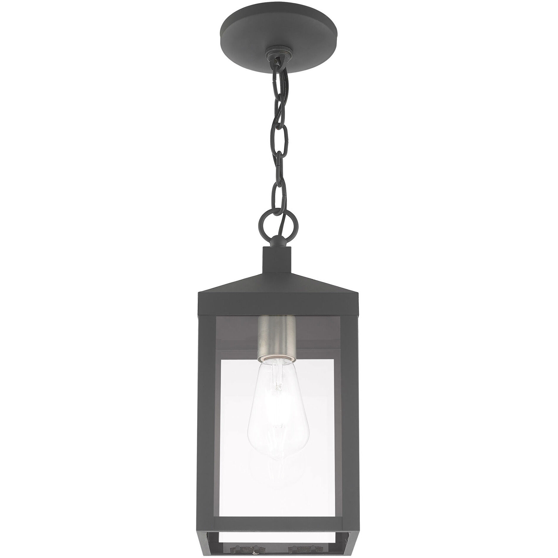 Nyack 1 Light 6 inch Scandinavian Gray Outdoor Pendant Lantern