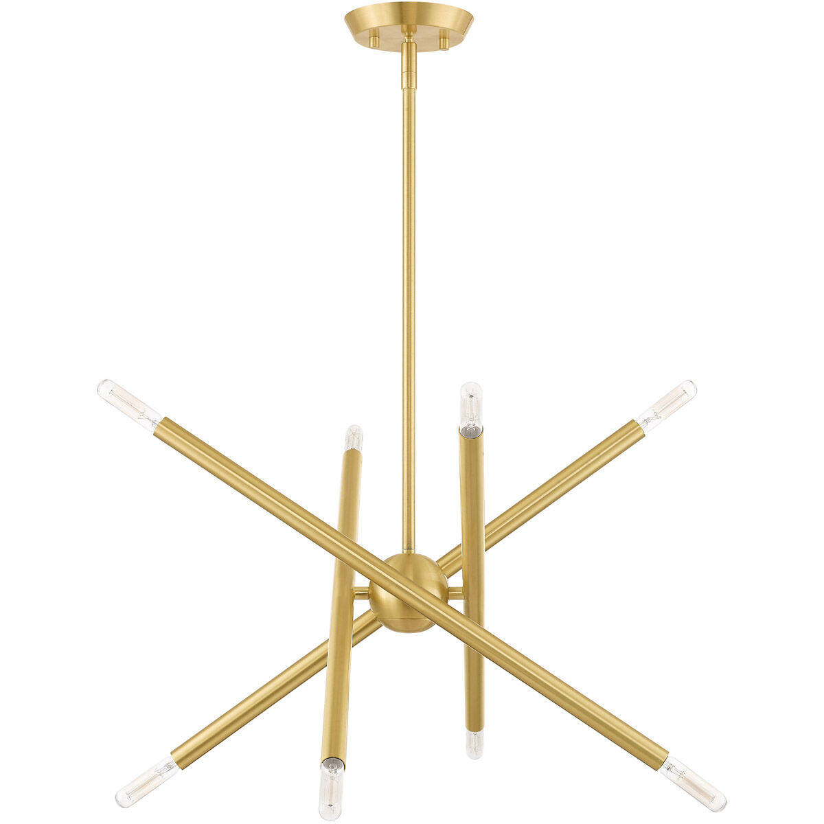 Soho 8 Light 19.5 inch Satin Brass Chandelier Ceiling Light