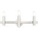 Helsinki 3 Light 24 inch Brushed Nickel with Bronze Accents Vanity Sconce Wall Light