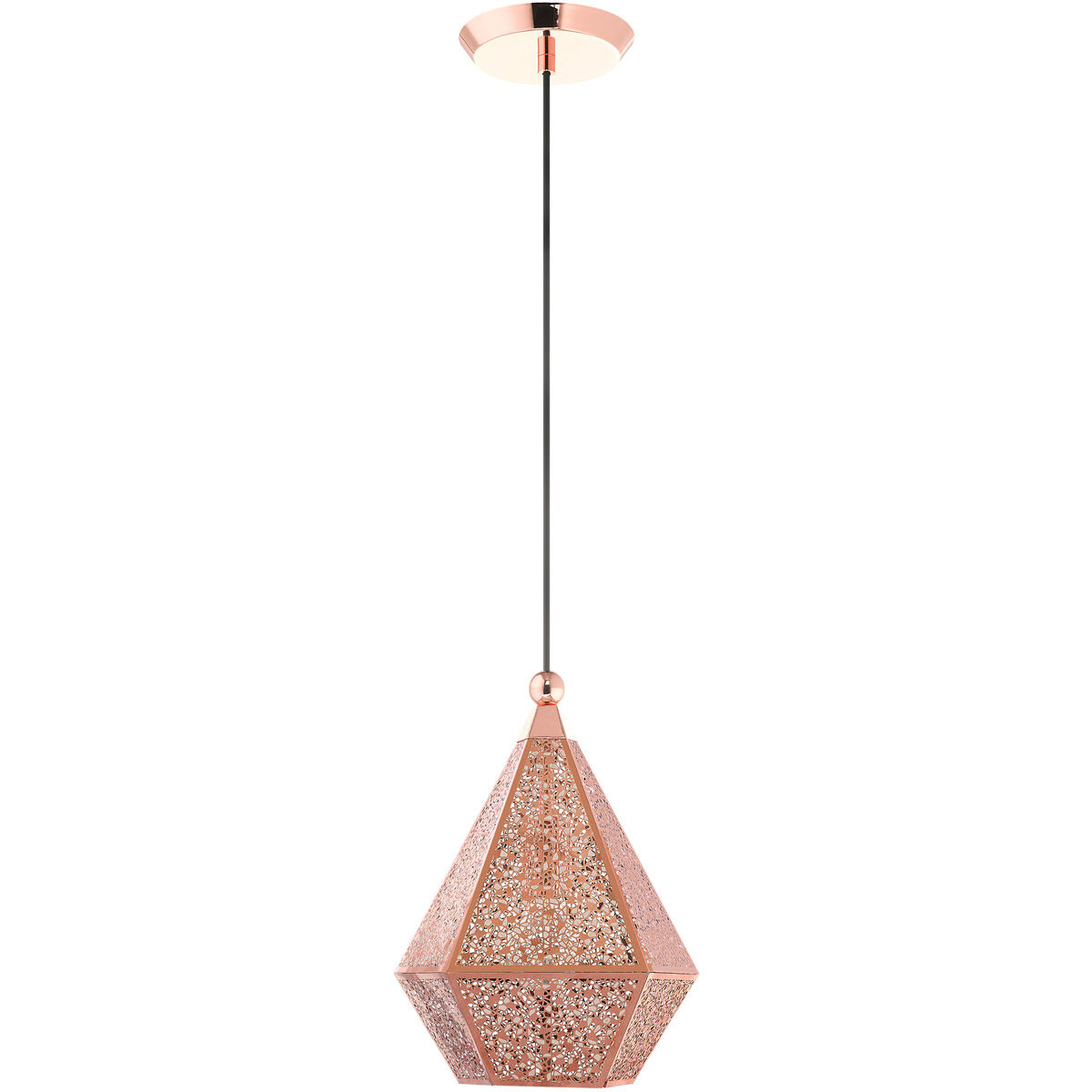 Aberdeen 1 Light 10 inch Rose Gold Pendant Ceiling Light