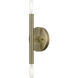 Copenhagen 2 Light 5 inch Antique Brass ADA ADA Wall Sconce Wall Light