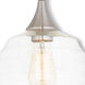 Art Glass 1 Light 8.75 inch Brushed Nickel Mini Pendant Ceiling Light