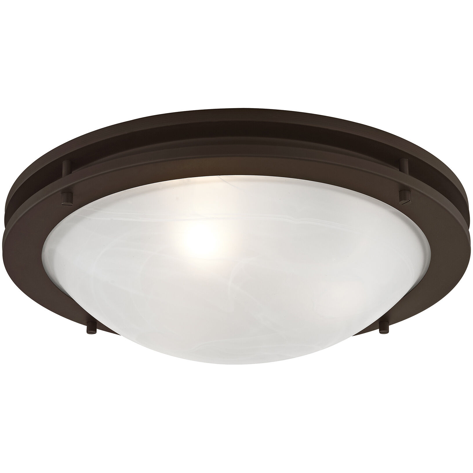 Ariel 3 Light 17 inch Bronze Flush Mount Ceiling Light