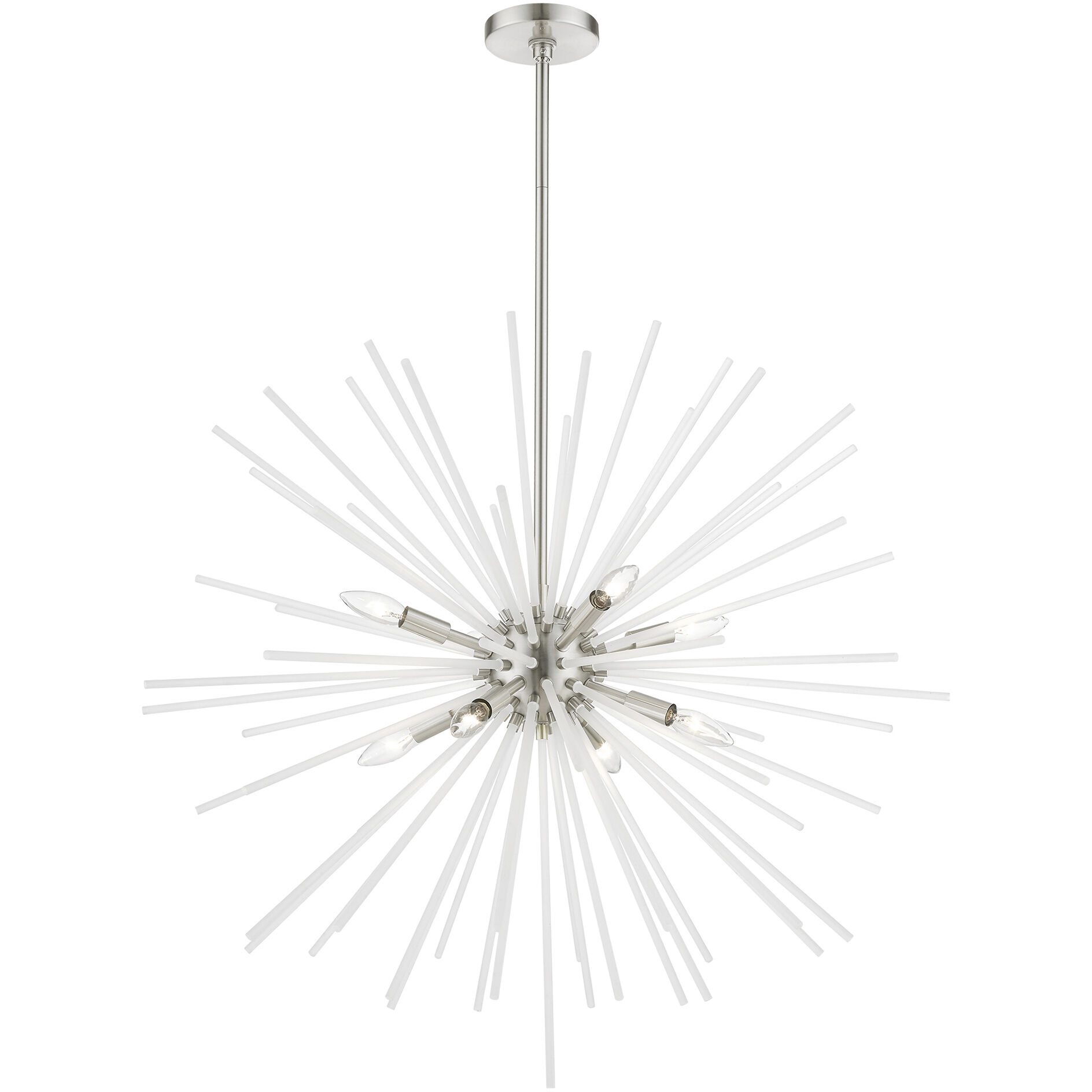 Uptown 8 Light 34 inch Brushed Nickel Foyer Chandelier Ceiling Light, Large