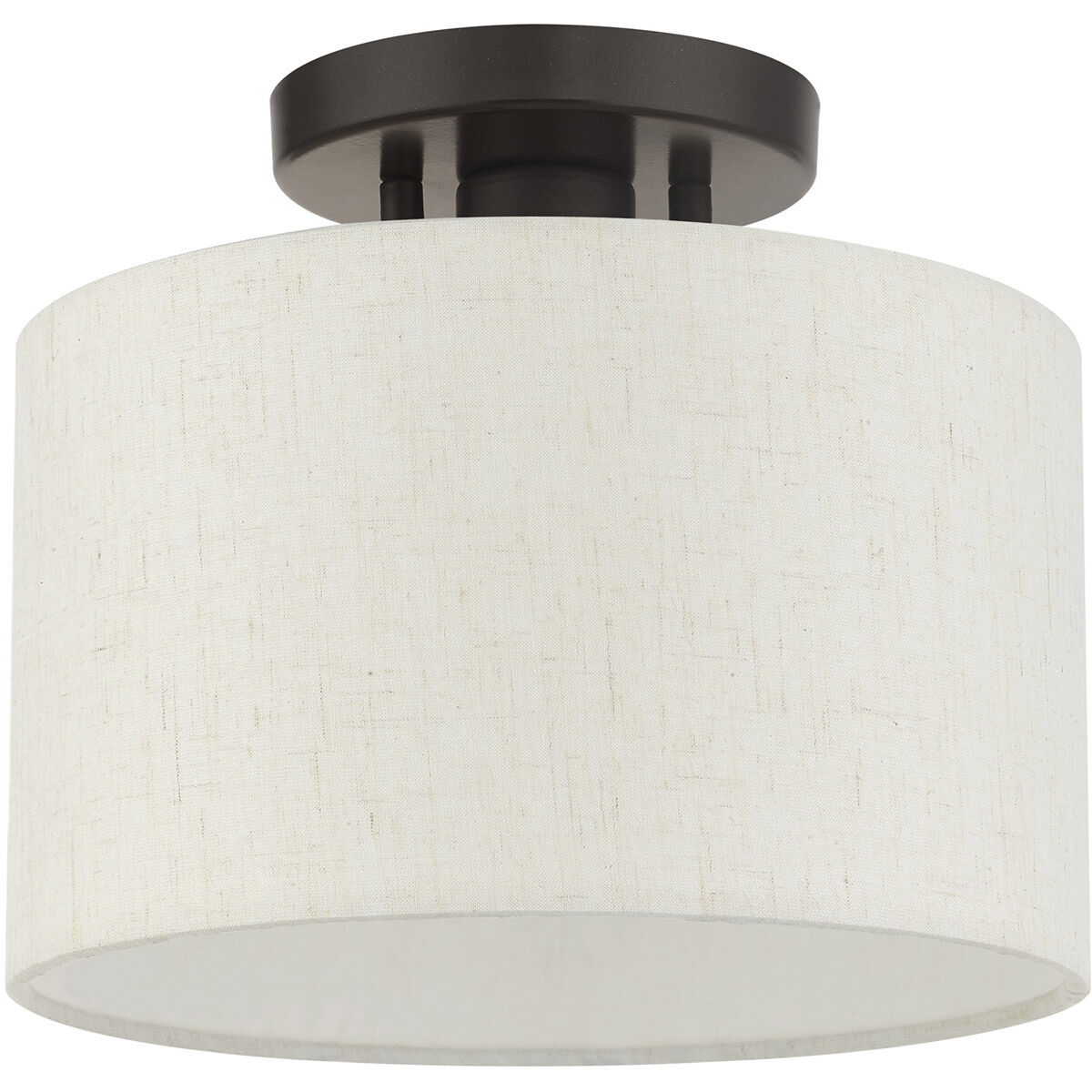 Meadow 1 Light 10 inch English Bronze Semi Flush Ceiling Light