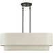 Manorwood 4 Light 10 inch English Bronze Large Linear Chandelier Ceiling Light, Large