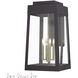 Oslo 4 Light 26.25 inch Bronze with Antique Brass Candles Outdoor Wall Lantern