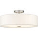 Meridian 4 Light 18 inch Brushed Nickel Semi-Flush Mount Ceiling Light 