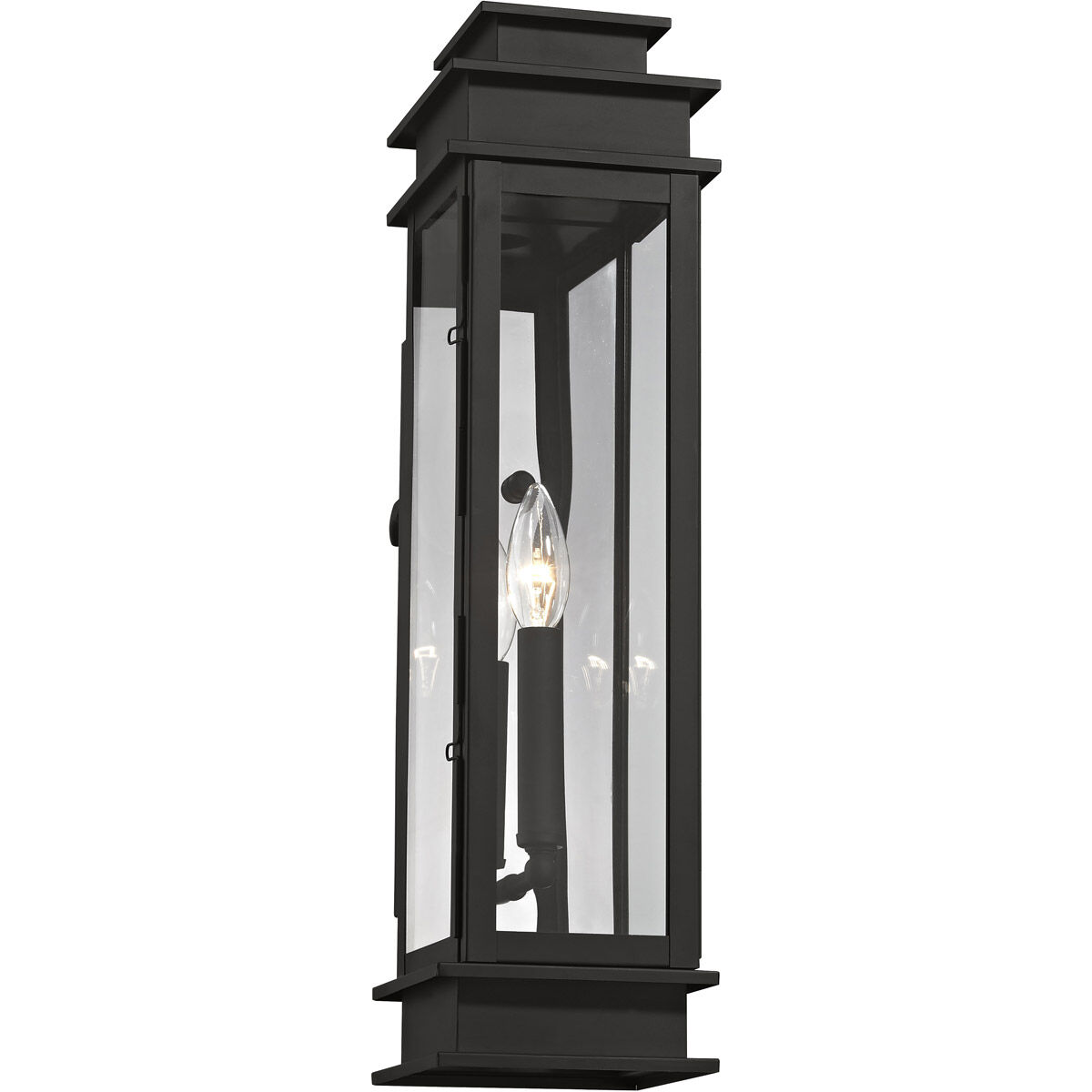 Princeton 1 Light 20.25 inch Black Outdoor Wall Lantern