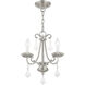 Daphne 3 Light 14 inch Brushed Nickel Mini Chandelier Ceiling Light