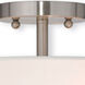 Meridian 2 Light 11 inch Brushed Nickel Semi-Flush Mount Ceiling Light