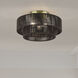 Acordia 3 Light 18 inch Antique Brass Semi Flush Mount Ceiling Light, Large