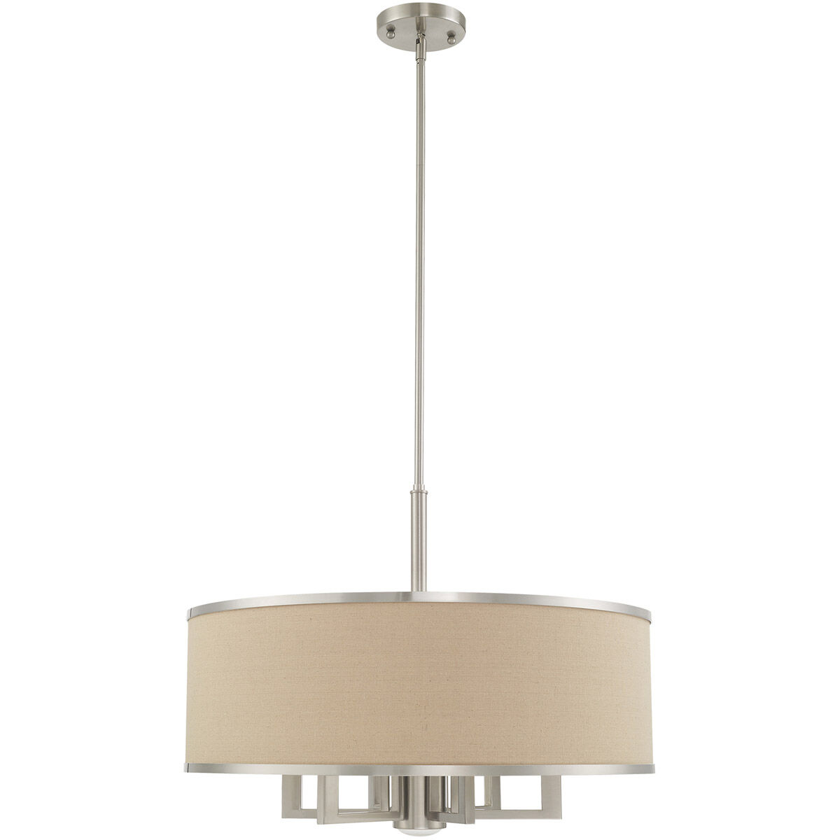 Park Ridge 7 Light 24 inch Brushed Nickel Pendant Chandelier Ceiling Light