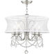 Newcastle 5 Light 20 inch Brushed Nickel Chandelier Ceiling Light