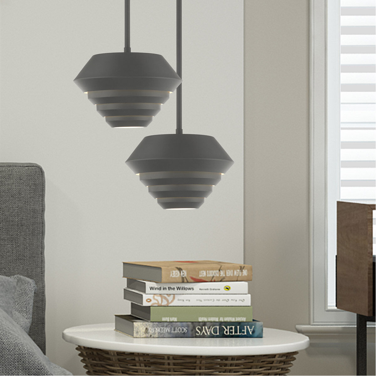 Amsterdam 1 Light 10 inch Scandinavian Gray Mini Pendant Ceiling Light