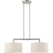 Meridian 2 Light 35 inch Brushed Nickel Linear Chandelier Ceiling Light
