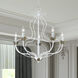 Katarina 5 Light 23 inch Antique White with Antique Brass Accents Chandelier Ceiling Light
