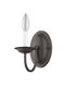 Home Basics 1 Light 4 inch Bronze Wall Sconce Wall Light
