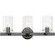 Munich 3 Light 23 inch Black Chrome Vanity Sconce Wall Light