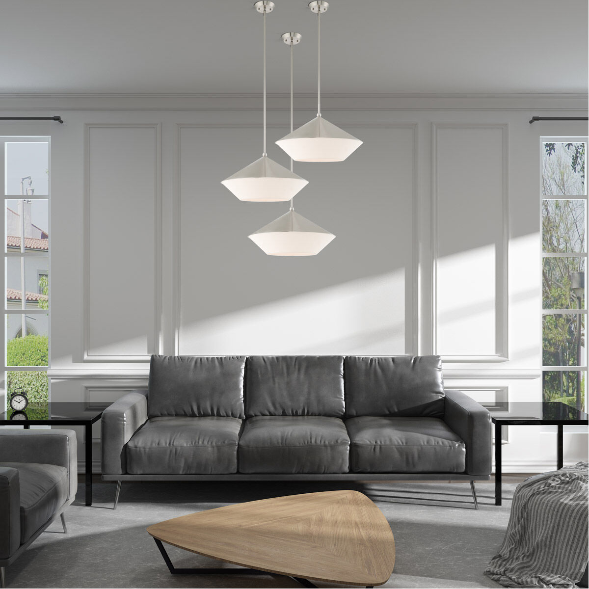 Stockholm 1 Light 18 inch Brushed Nickel Pendant Ceiling Light