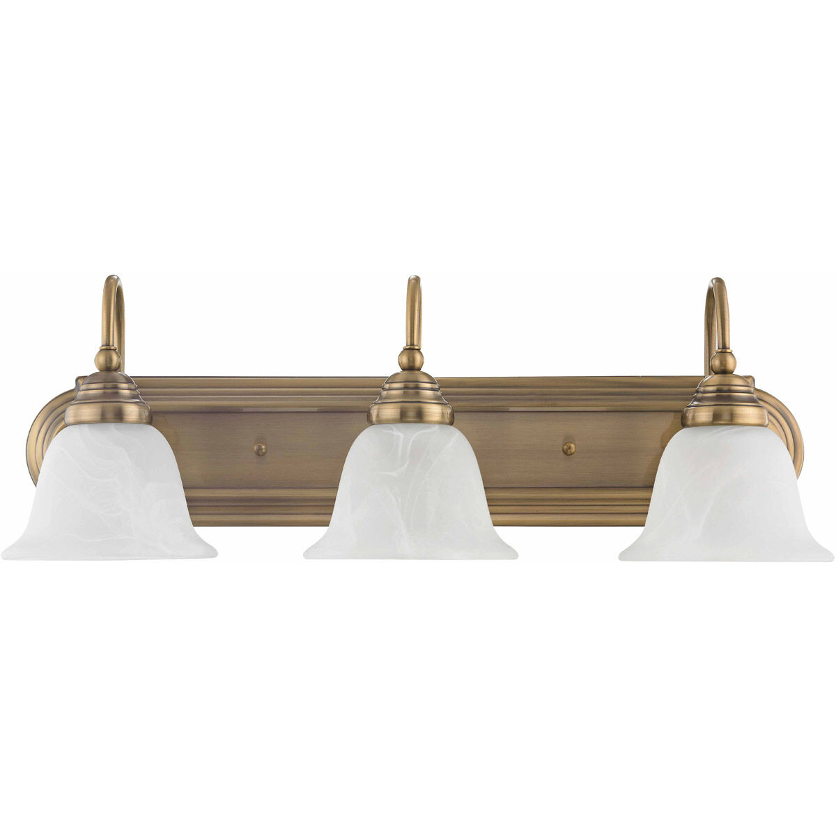 Belmont 3 Light 24 inch Antique Brass Bath Vanity Wall Light