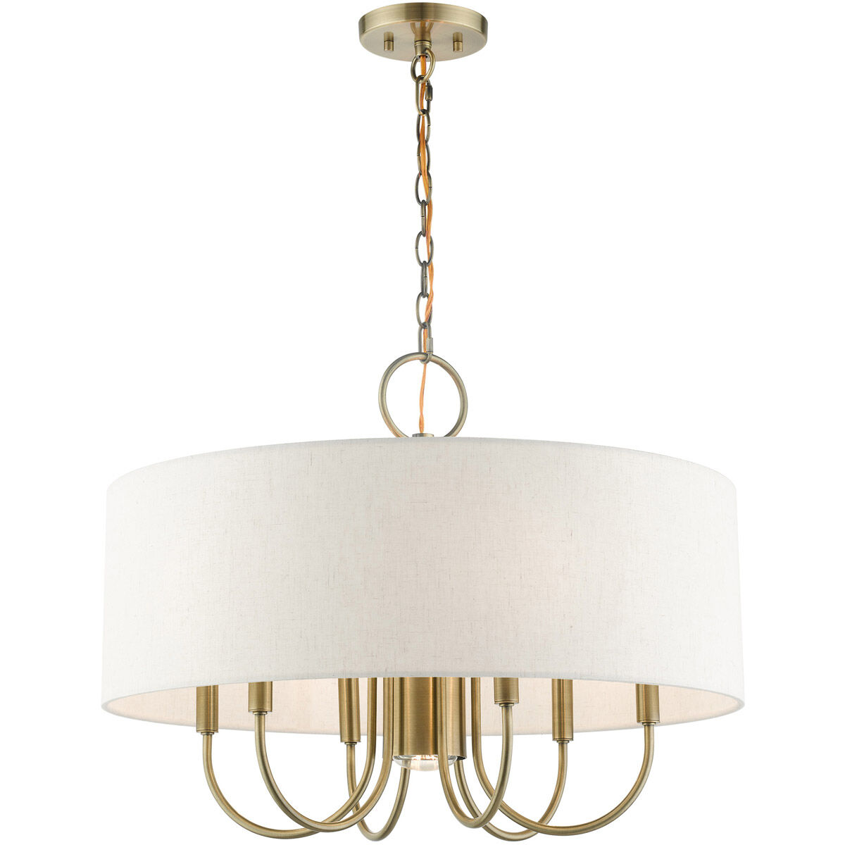 Blossom 7 Light 24 inch Antique Brass Pendant Chandelier Ceiling Light