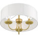 Brookdale 3 Light 16 inch Soft Gold Semi-Flush Mount Ceiling Light