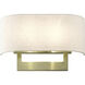 ADA Wall Sconces 2 Light 15 inch Antique Brass ADA Large ADA Sconce Wall Light, Large