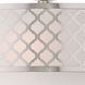 Arabesque 5 Light 18 inch Brushed Nickel Pendant Chandelier Ceiling Light