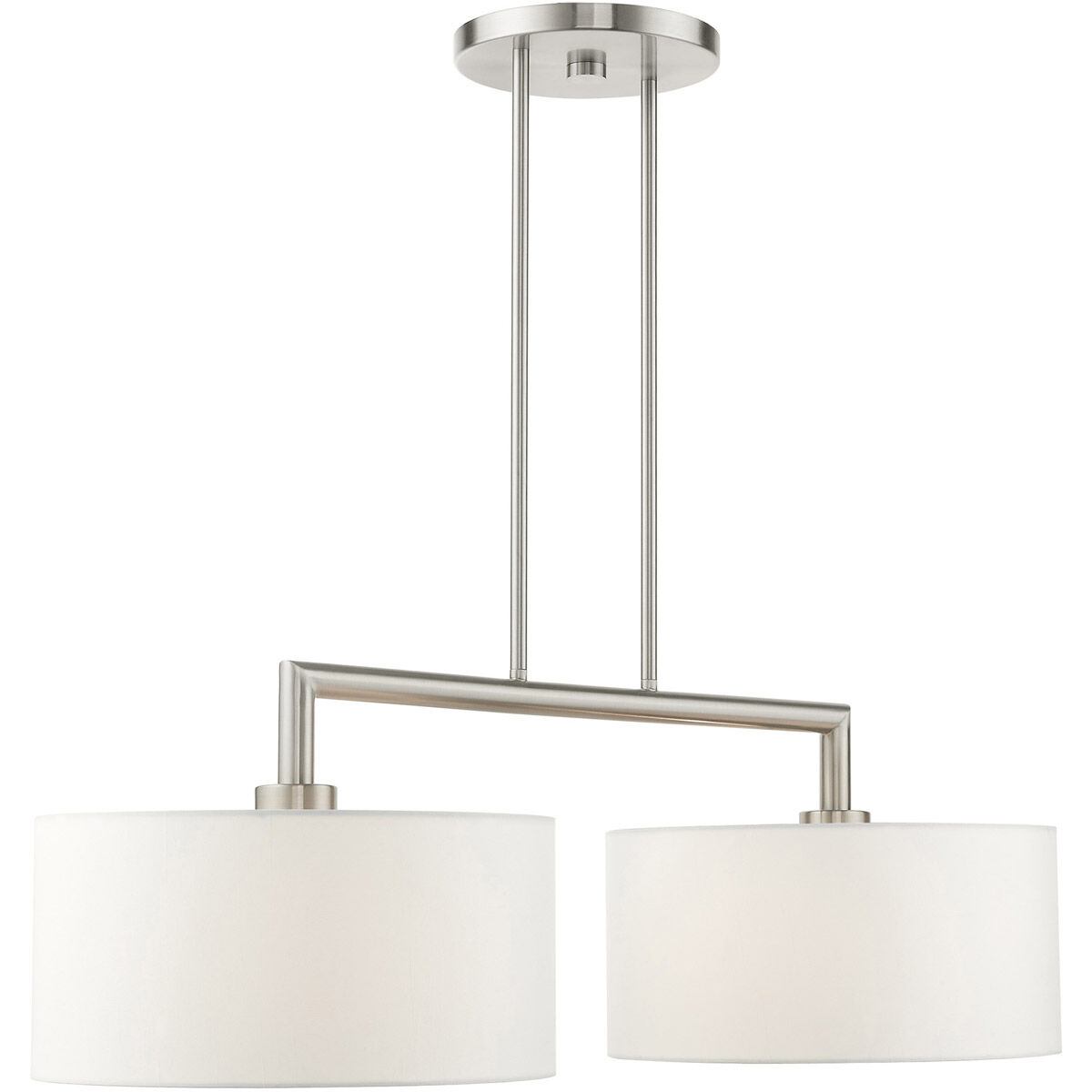 Meridian 2 Light 35 inch Brushed Nickel Linear Chandelier Ceiling Light