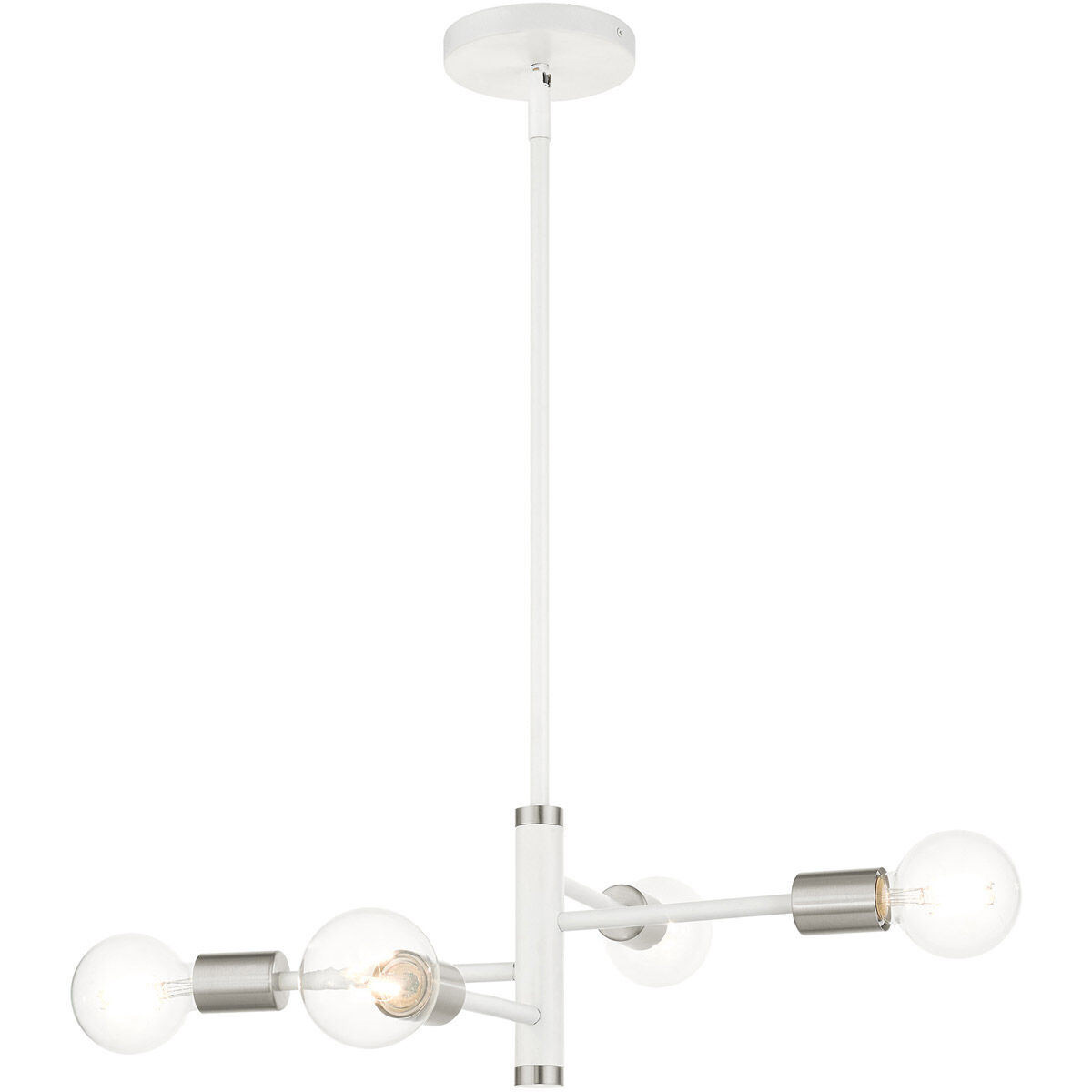 Bannister 4 Light 18 inch White Chandelier Ceiling Light