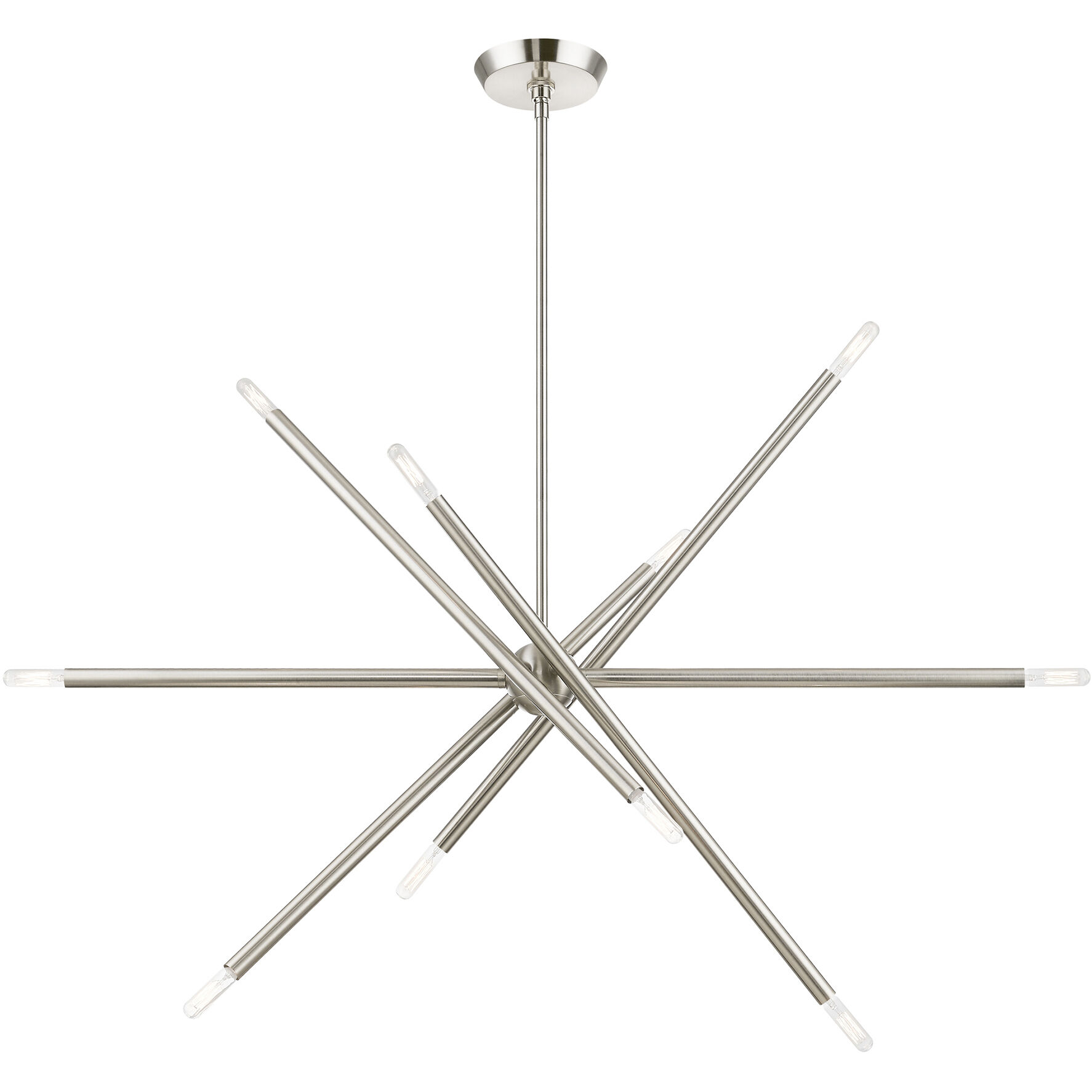 Soho Linear Chandelier Ceiling Light in Brushed Nickel