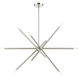 Soho Linear Chandelier Ceiling Light in Brushed Nickel