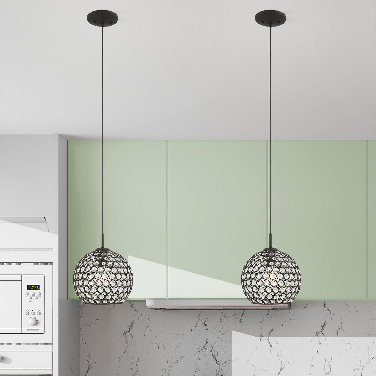 Cassandra 1 Light 9 inch Black Mini Pendant Ceiling Light