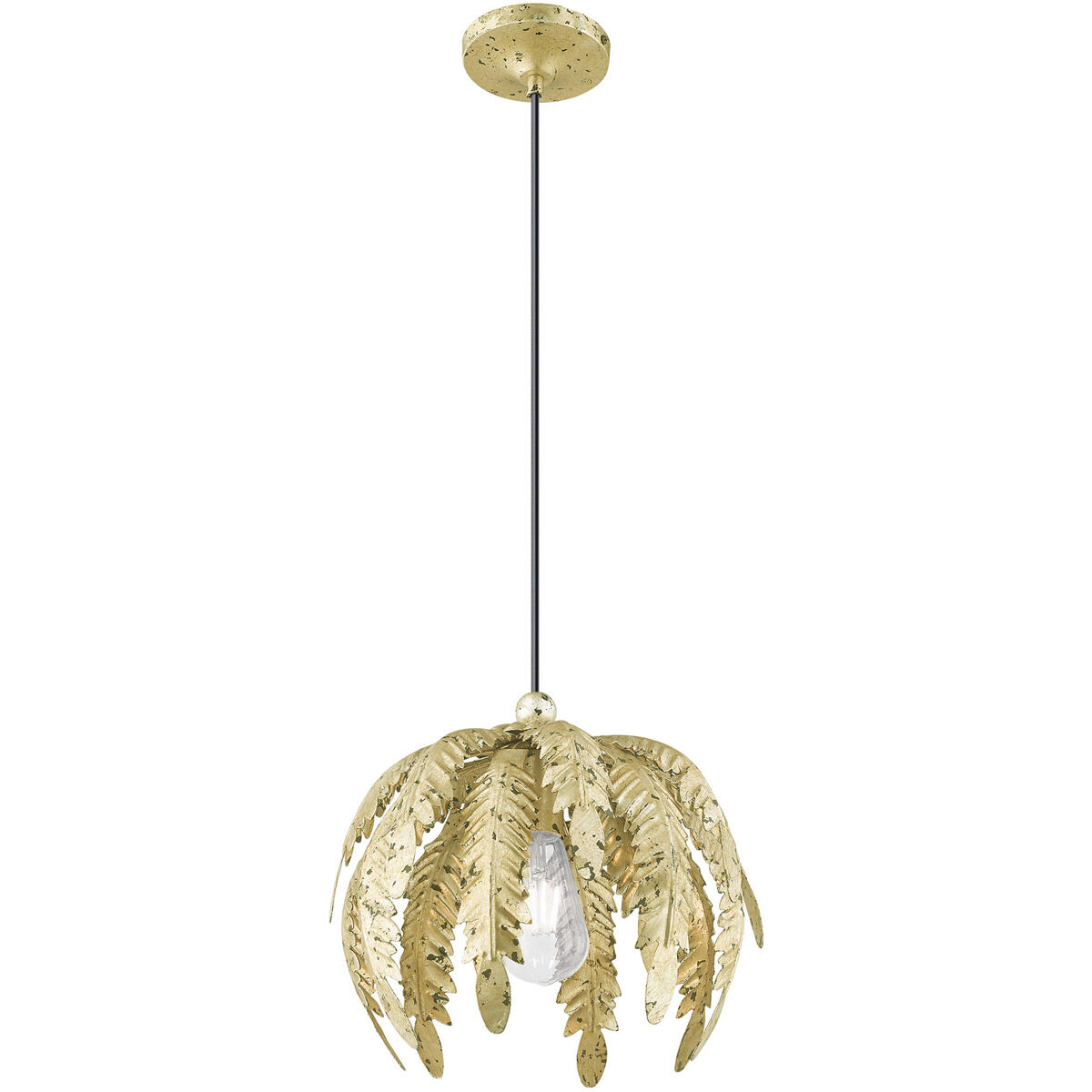 Acanthus 1 Light 13 inch Winter Gold Mini Pendant Ceiling Light