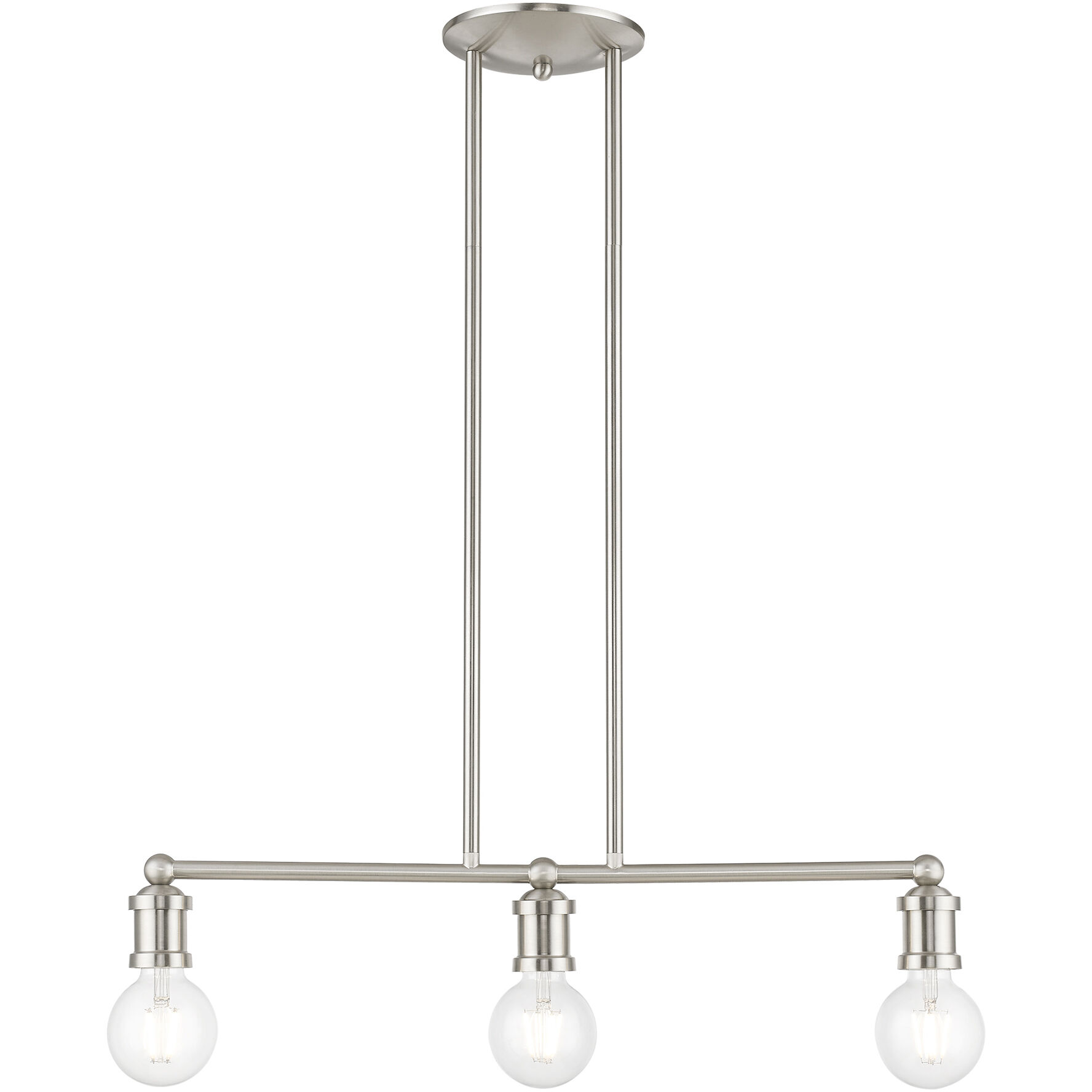 Lansdale 3 Light 24 inch Brushed Nickel Linear Chandelier Ceiling Light