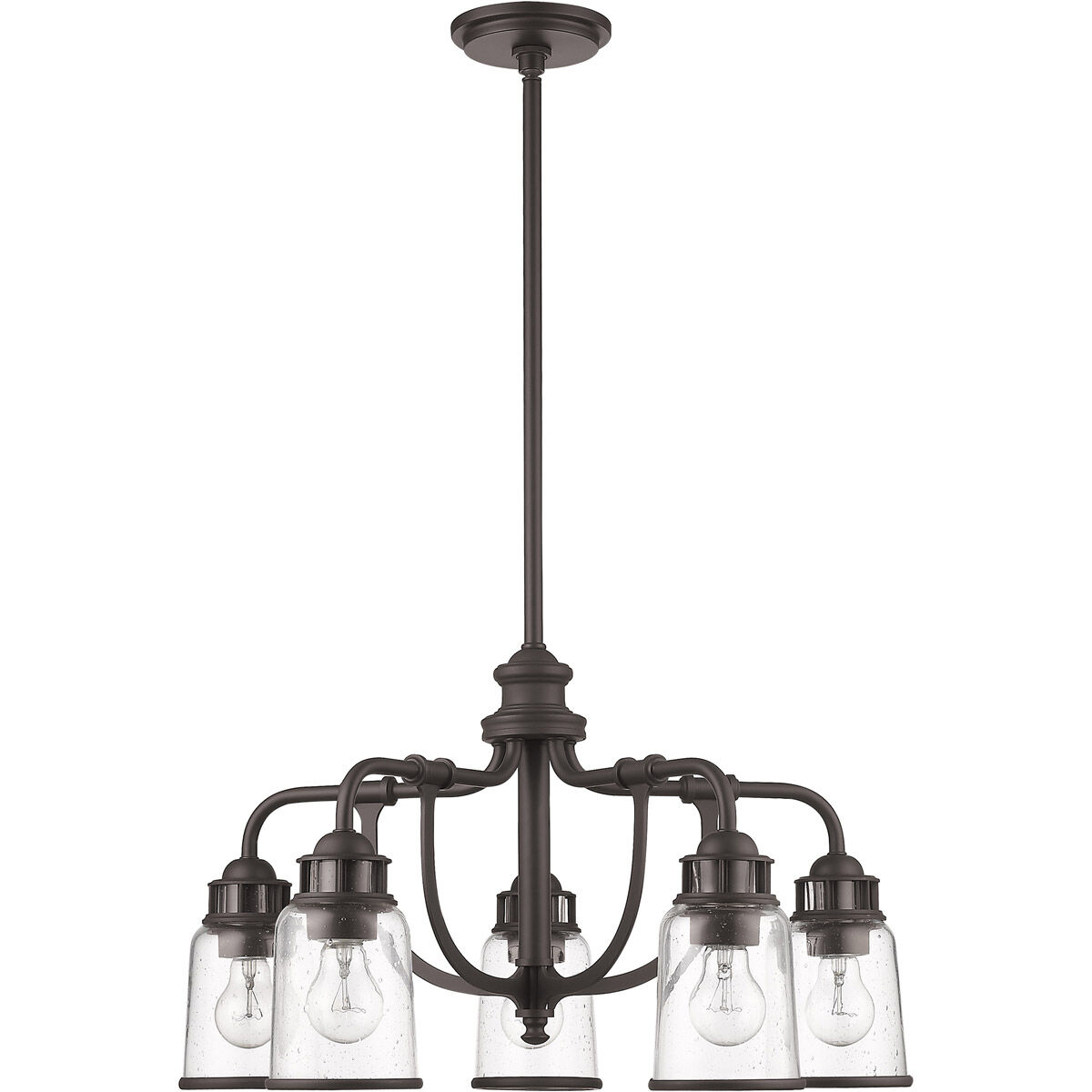 Lawrenceville 5 Light 24 inch Bronze Dinette Chandelier Ceiling Light