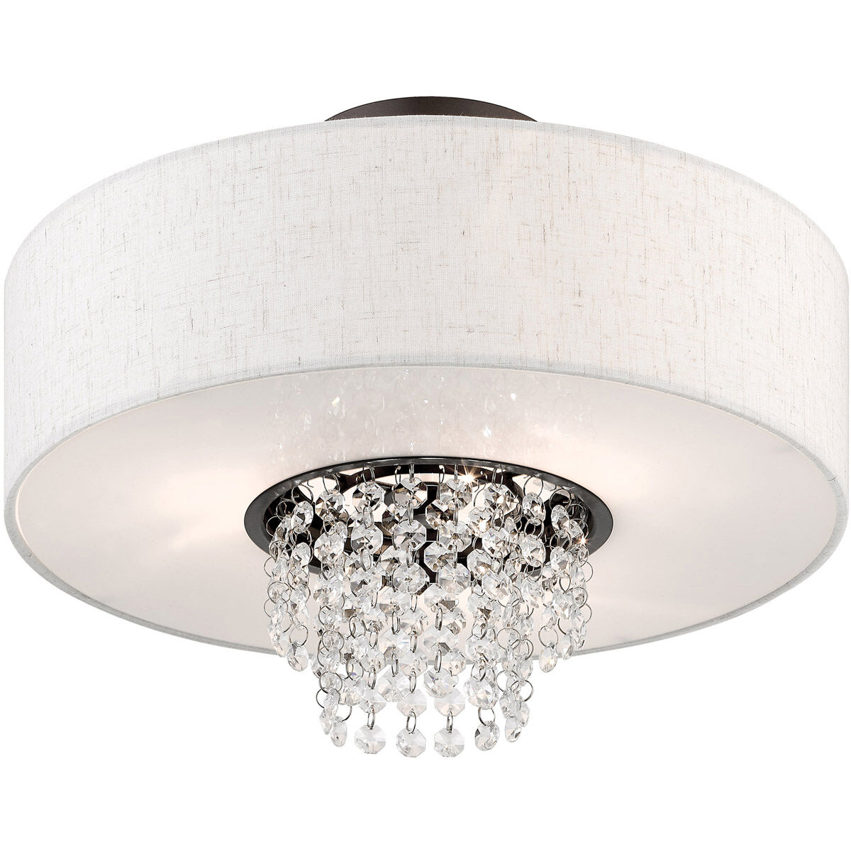 Carlisle 3 Light 15 inch English Bronze Semi-Flush Mount Ceiling Light