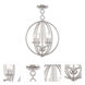 Arabella 4 Light 15 inch Polished Chrome Convertible Chandelier/Semi-Flush Ceiling Light