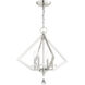 Diamond 4 Light 18 inch Brushed Nickel Chandelier Ceiling Light