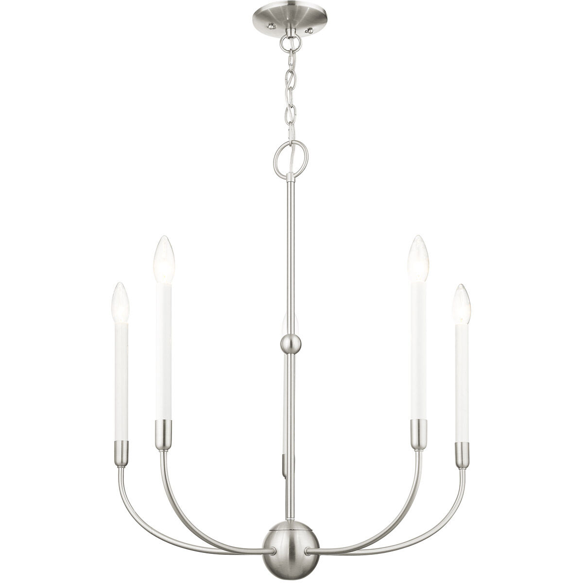 Clairmont 5 Light 24 inch Brushed Nickle Chandelier Ceiling Light in Brushed Nickel