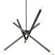 Monaco 8 Light 35 inch Black Chrome Linear Chandelier Ceiling Light, Large