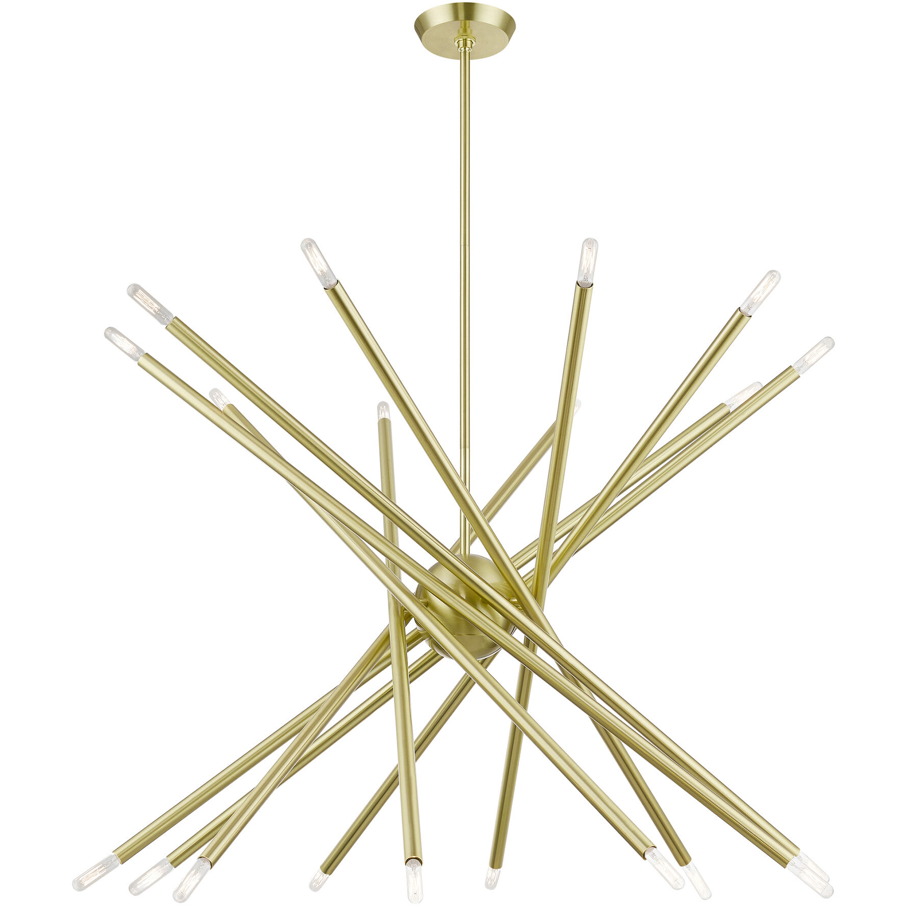 Soho 20 Light 38 inch Satin Brass Chandelier Ceiling Light, Large