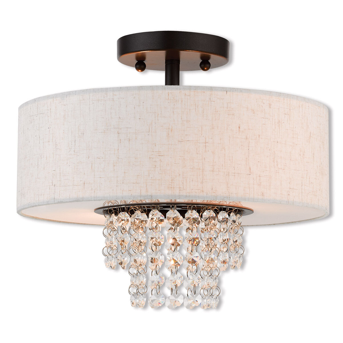 Carlisle 2 Light 13 inch English Bronze Semi-Flush Mount Ceiling Light